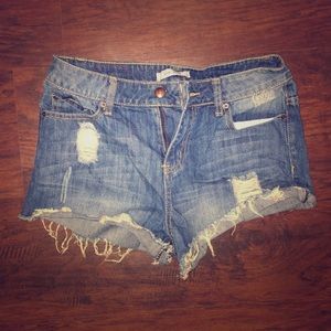 Adam Levine denim shorts